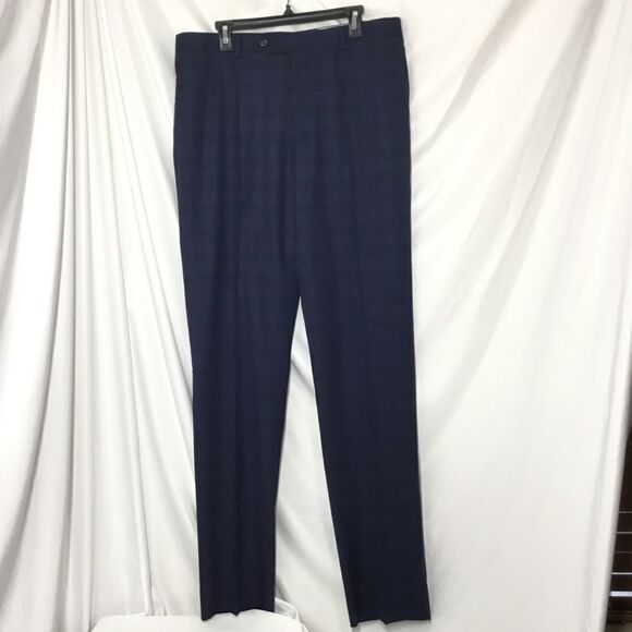 Italian Wool Super 150’s Check Dress Pants (G5) - Picture 1 of 7